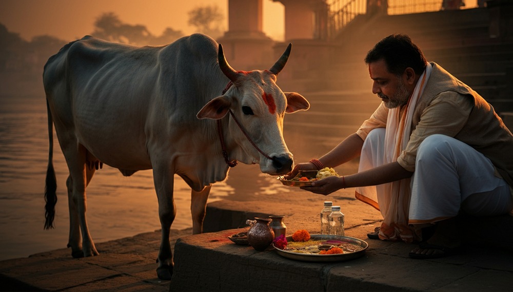 Pitru Paksh mein Gau Sewa aur Gau Daan